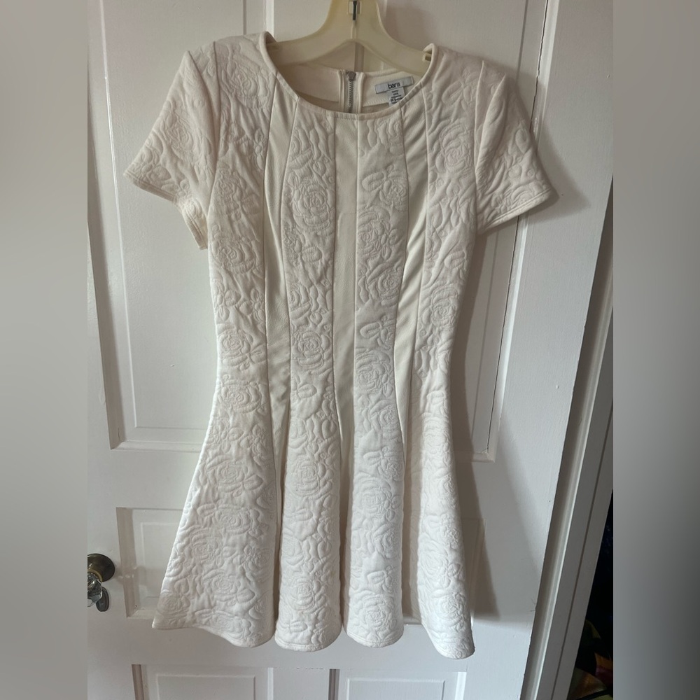 White Dress with Flower Pattern